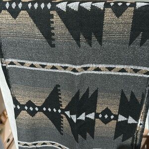 Black, Grey & Tan Tribal print convertible scarf or wrap